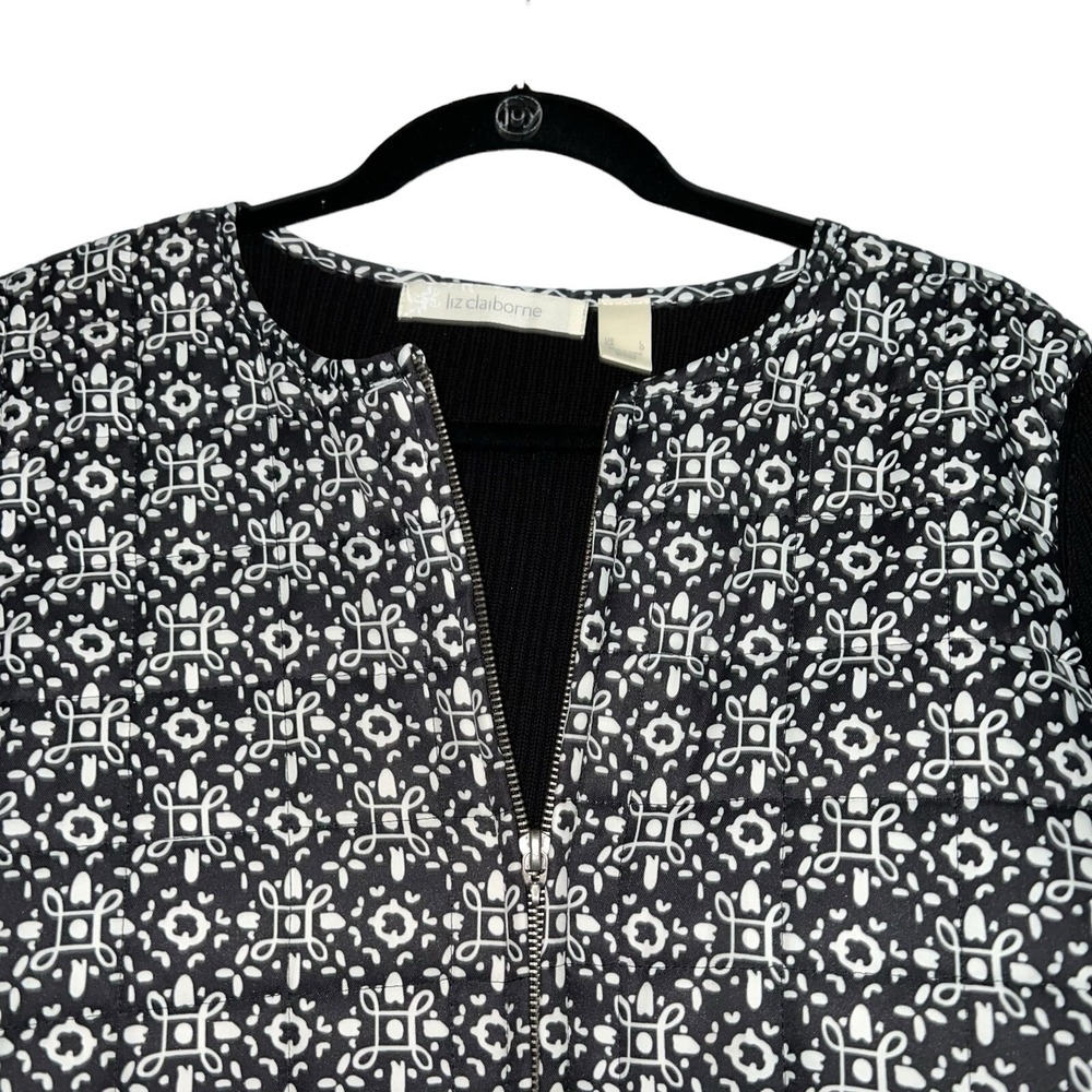 Vintage Liz Claiborne Jacquard Knit Jacket L Cottagecore Minimalist